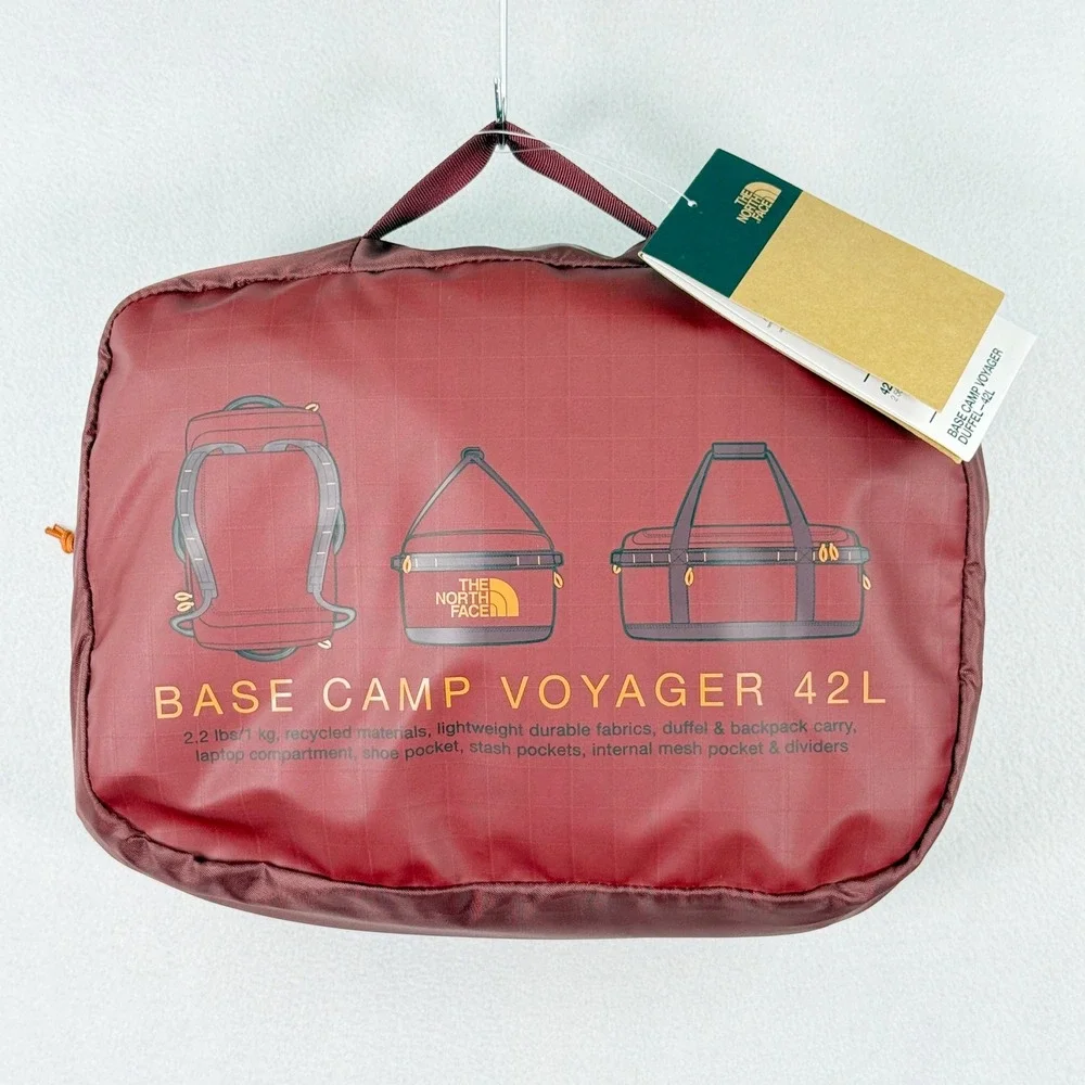 The North Face Base Camp Voyager Duffel 42L Sumac/Iron Brown - NEW